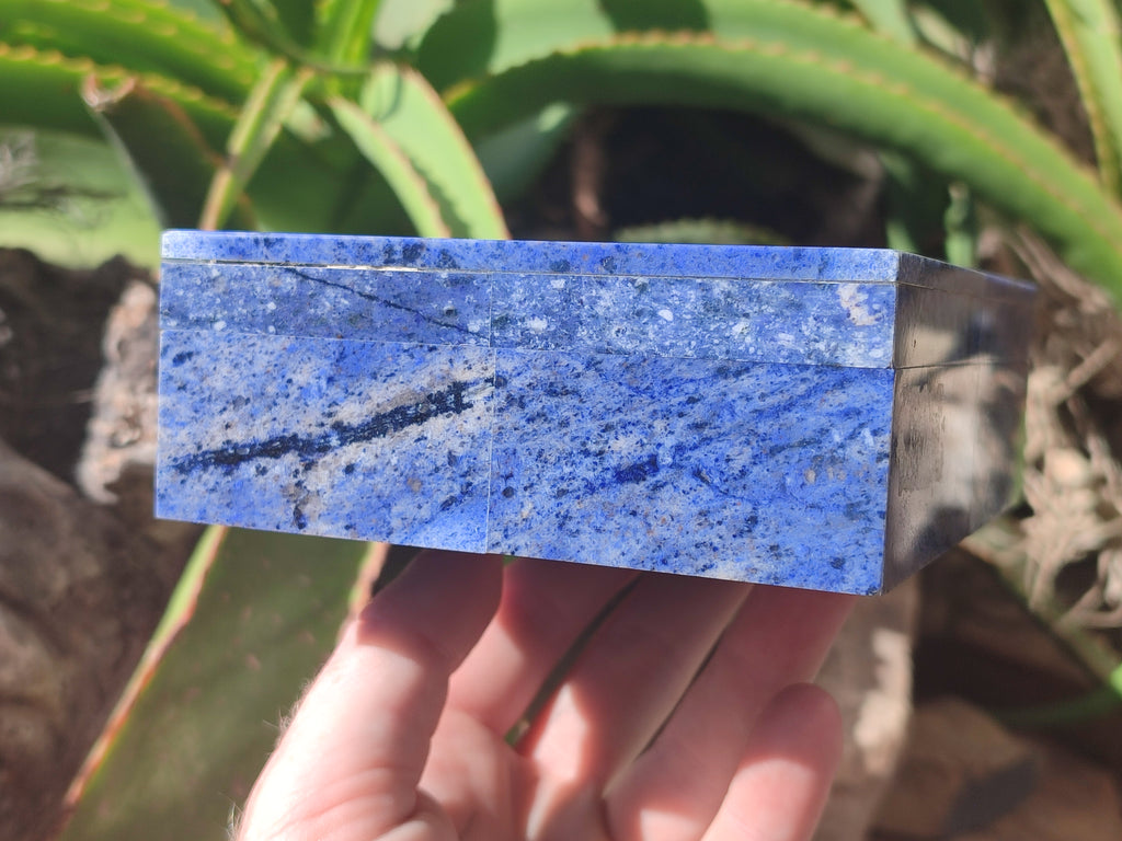 Hand Made Dumortierite Jewellery Box x 1 From Mozambique - Toprock Gemstones and Minerals 