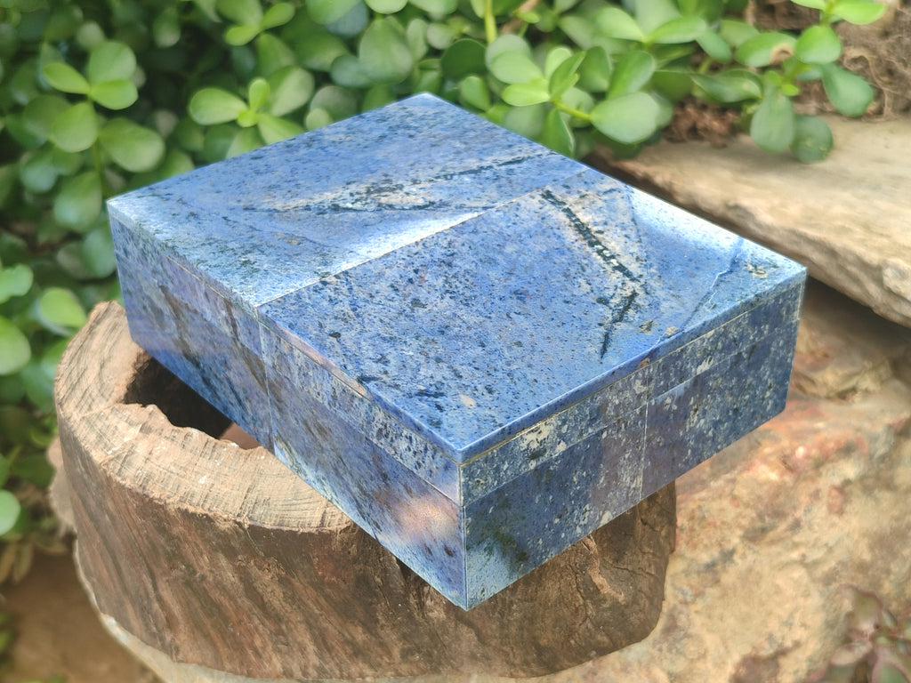 Hand Made Dumortierite Jewellery Box x 1 From Mozambique - Toprock Gemstones and Minerals 
