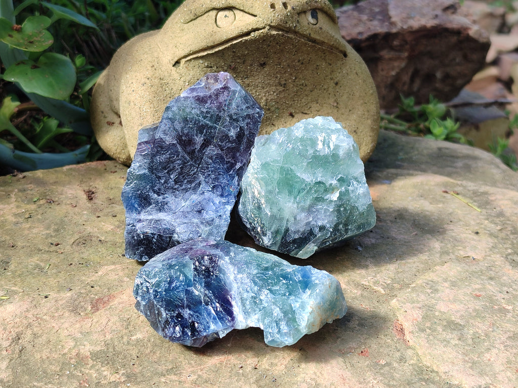 Natural Watermelon Fluorite Cobbed Specimens x 12 From Uis, Namibia - Toprock Gemstones and Minerals 