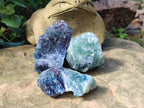 Natural Watermelon Fluorite Cobbed Specimens x 12 From Uis, Namibia - Toprock Gemstones and Minerals 