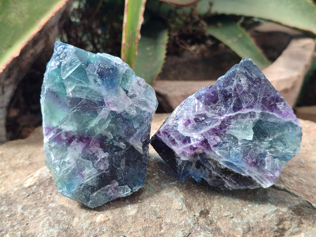 Natural Watermelon Fluorite Cobbed Specimens x 12 From Uis, Namibia - Toprock Gemstones and Minerals 