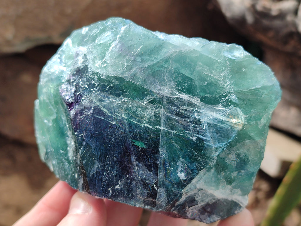 Natural Watermelon Fluorite Cobbed Specimens x 12 From Uis, Namibia - Toprock Gemstones and Minerals 