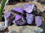 Natural Metallic Purpurite Cobbed Specimens x 6 From Erongo, Namibia - Toprock Gemstones and Minerals 