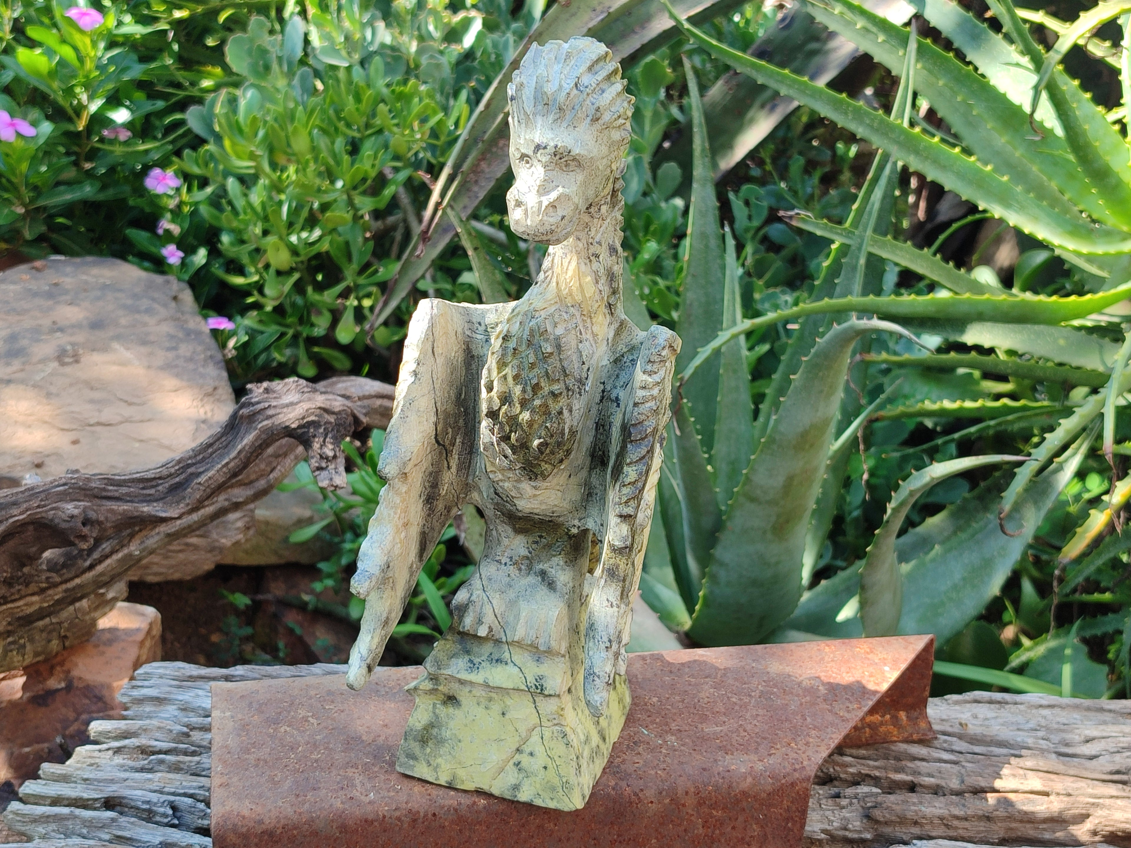 Polished Leopard Stone Dragon Carving x 1 From Zimbabwe - Toprock Gemstones and Minerals 