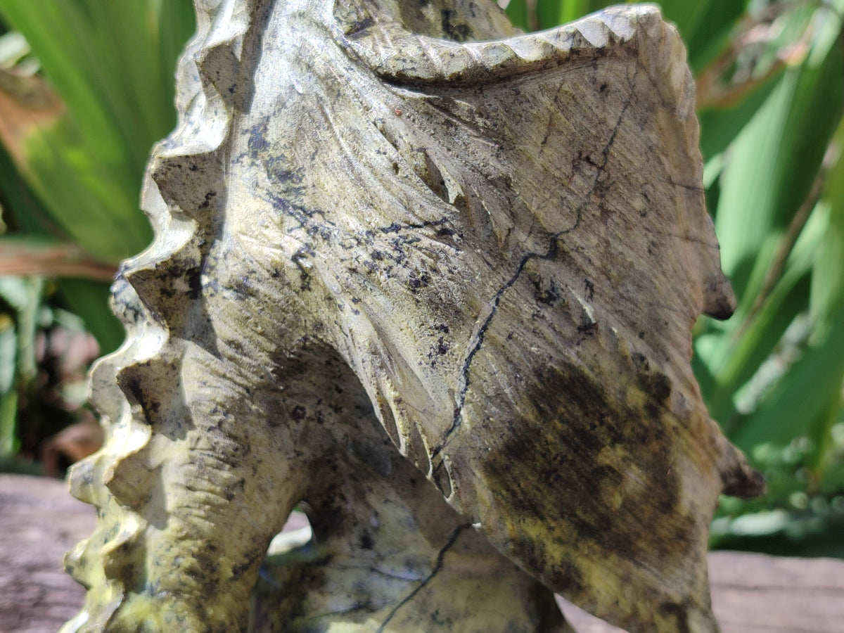 Polished Leopard Stone Dragon Carving x 1 From Zimbabwe - Toprock Gemstones and Minerals 