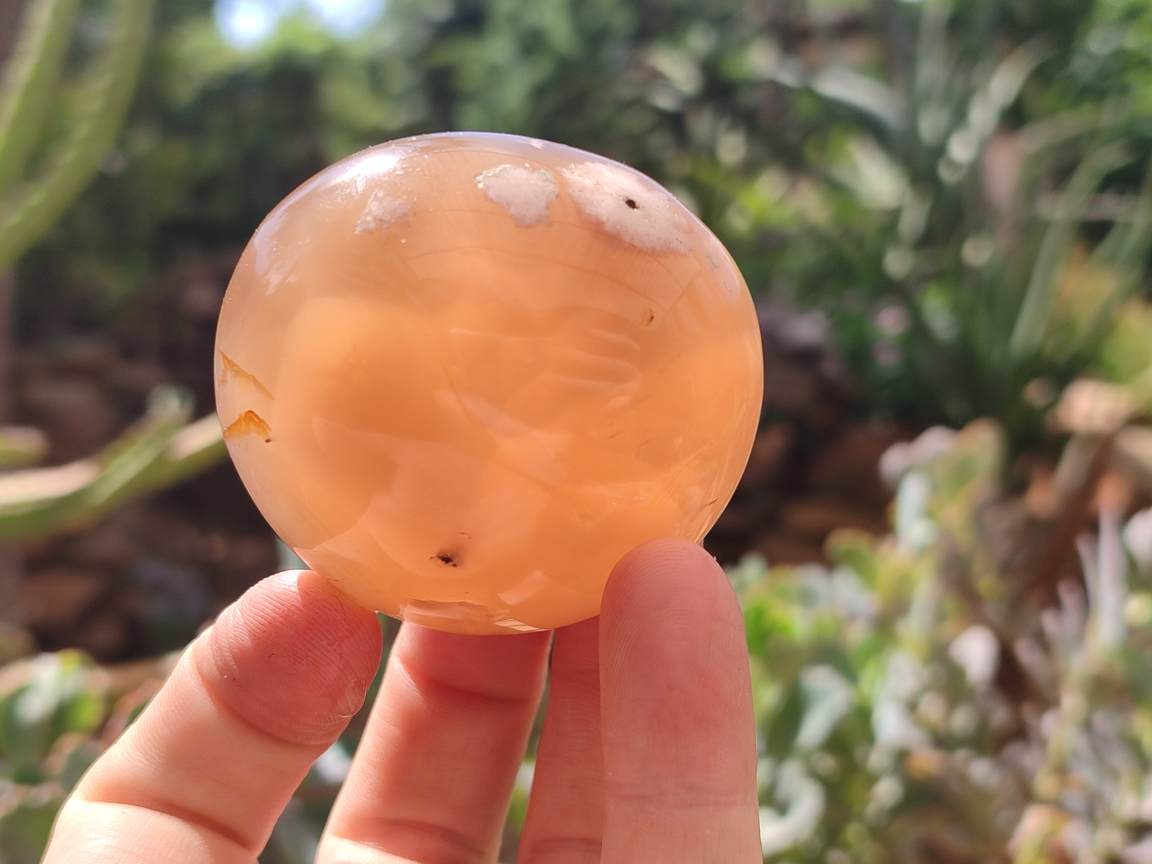 Polished Flower Agate Galet-Palm Stones x 24 From Antsahalova, Madagascar - Toprock Gemstones and Minerals 