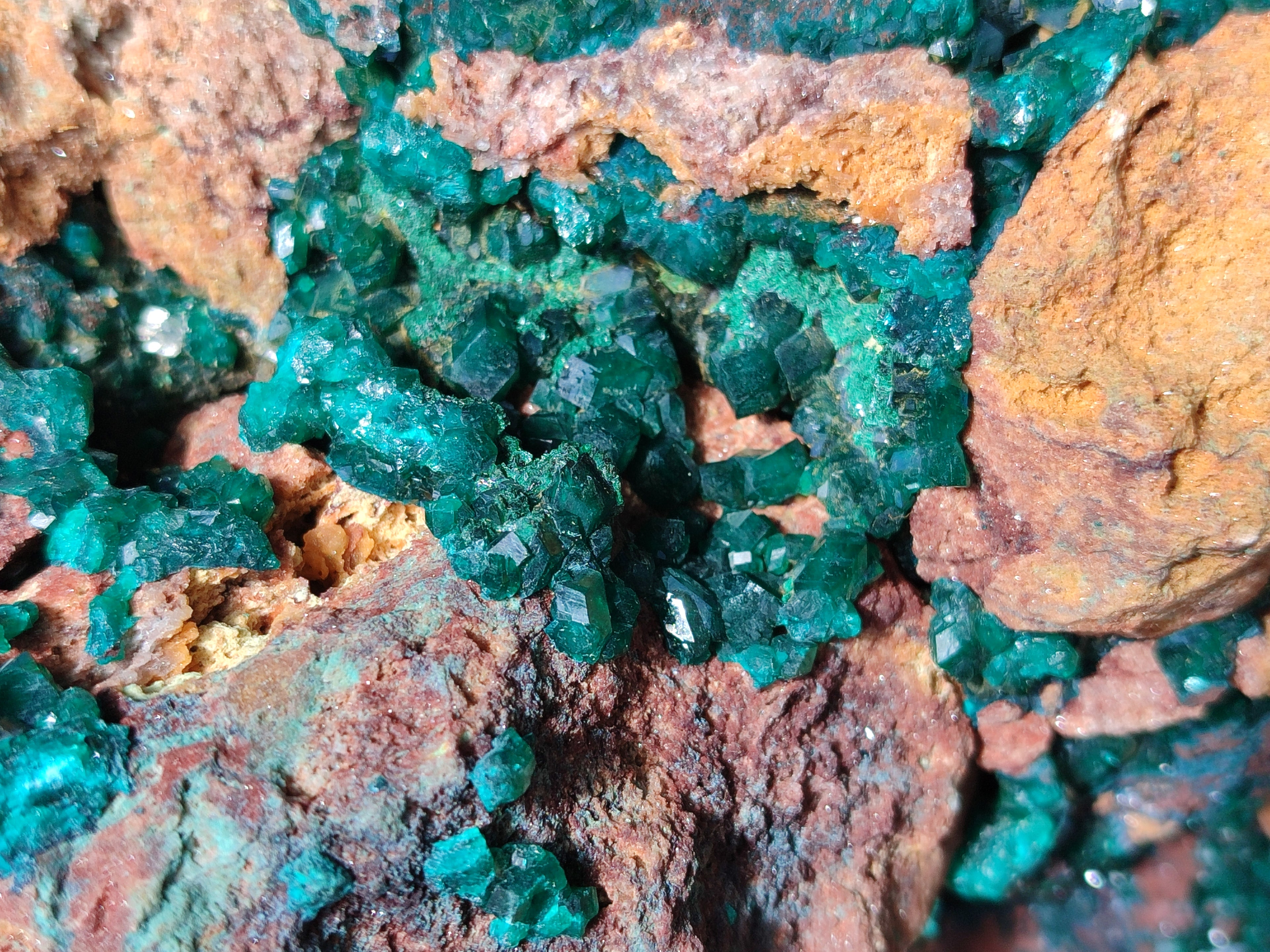 Natural Dioptase Specimen with Pseudomorph Malachite x 1 From Likasi, Congo - Toprock Gemstones and Minerals 