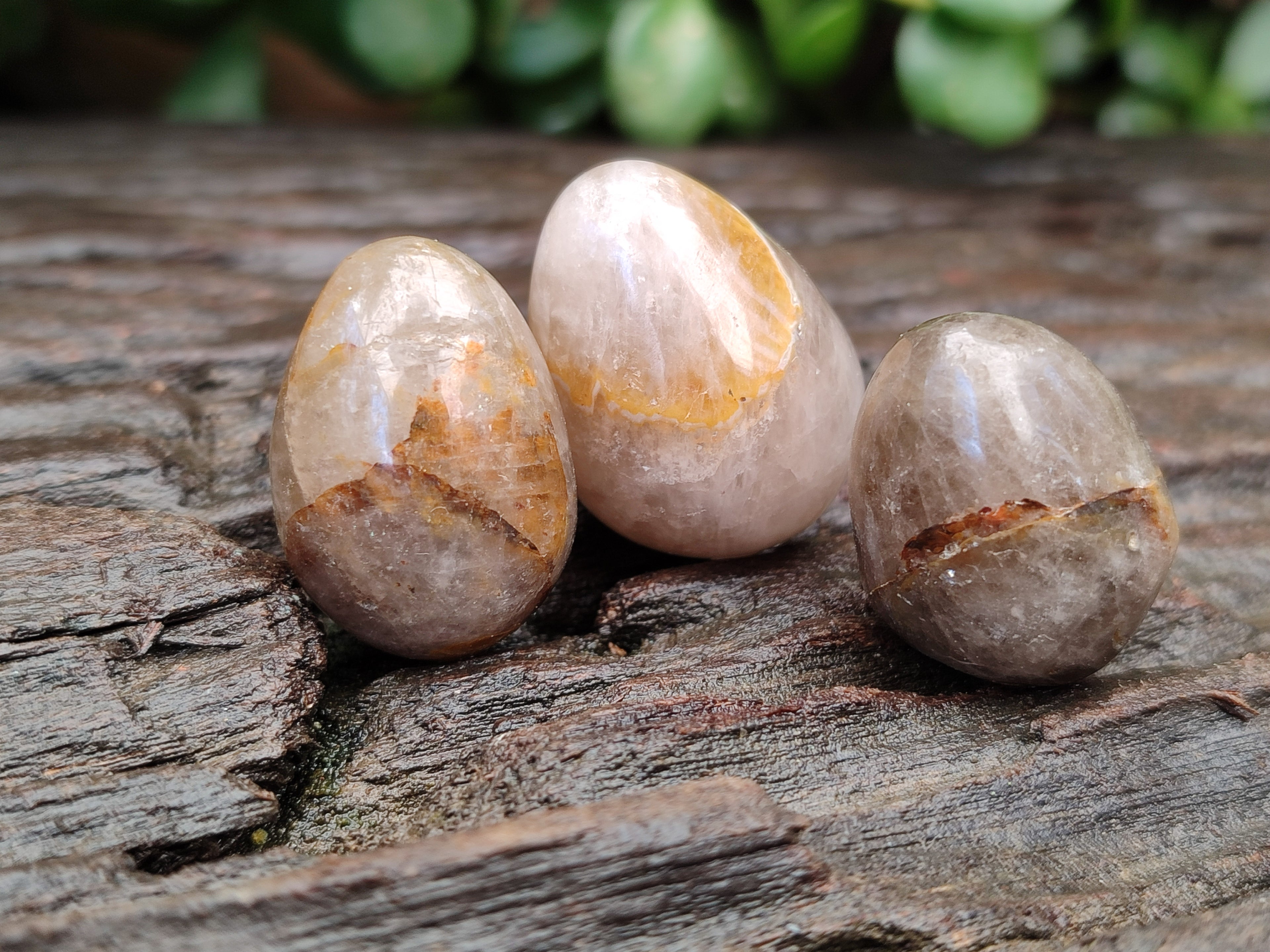 Polished Smokey Quartz Gemstone Eggs x 35 From Madagascar - Toprock Gemstones and Minerals 