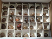 Polished Smokey Quartz Gemstone Eggs x 35 From Madagascar - Toprock Gemstones and Minerals 