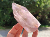 Polished Chevron Amethyst Point-Prism x 4 from Madagascar - Toprock Gemstones and Minerals 