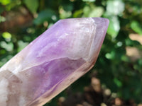 Polished Chevron Amethyst Point-Prism x 4 from Madagascar - Toprock Gemstones and Minerals 