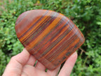 Polished Banded Tiger Iron / Muggle Stone Standing Free Forms x 3 From Northern Cape, South Africa - Toprock Gemstones and Minerals 