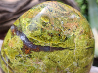 Polished Green Opal Standing Free Forms x 2 From Antsirabe, Madagascar - Toprock Gemstones and Minerals 