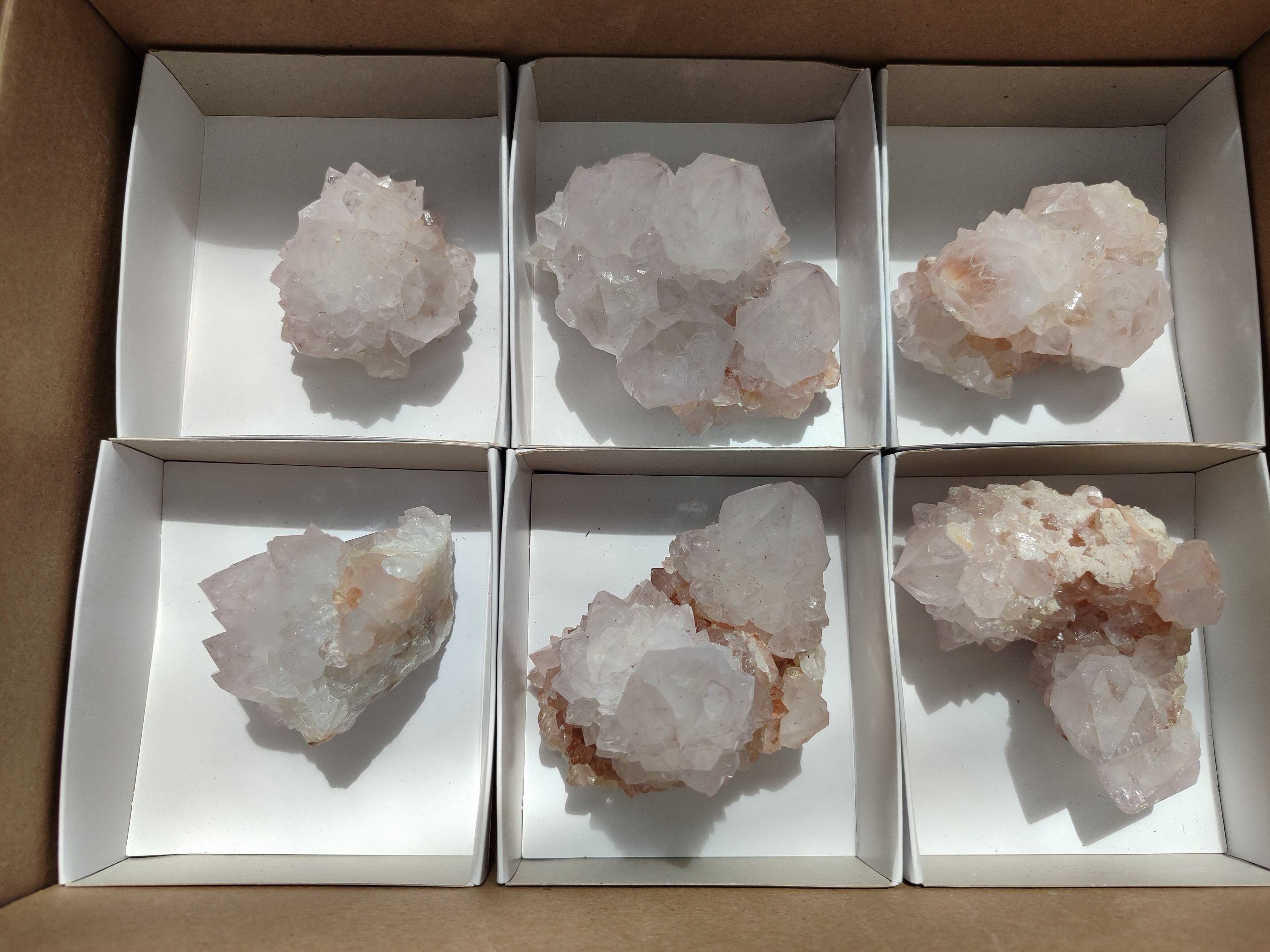 Natural Amethyst Spirit Quartz Clusters x 6 From Boekenhouthoek, South Africa - Toprock Gemstones and Minerals 