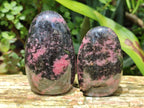 Polished Rhodonite Standing Free Forms x 6 From Ambindavato, Madagascar - Toprock Gemstones and Minerals 