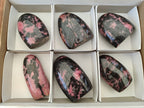 Polished Rhodonite Standing Free Forms x 6 From Ambindavato, Madagascar - Toprock Gemstones and Minerals 