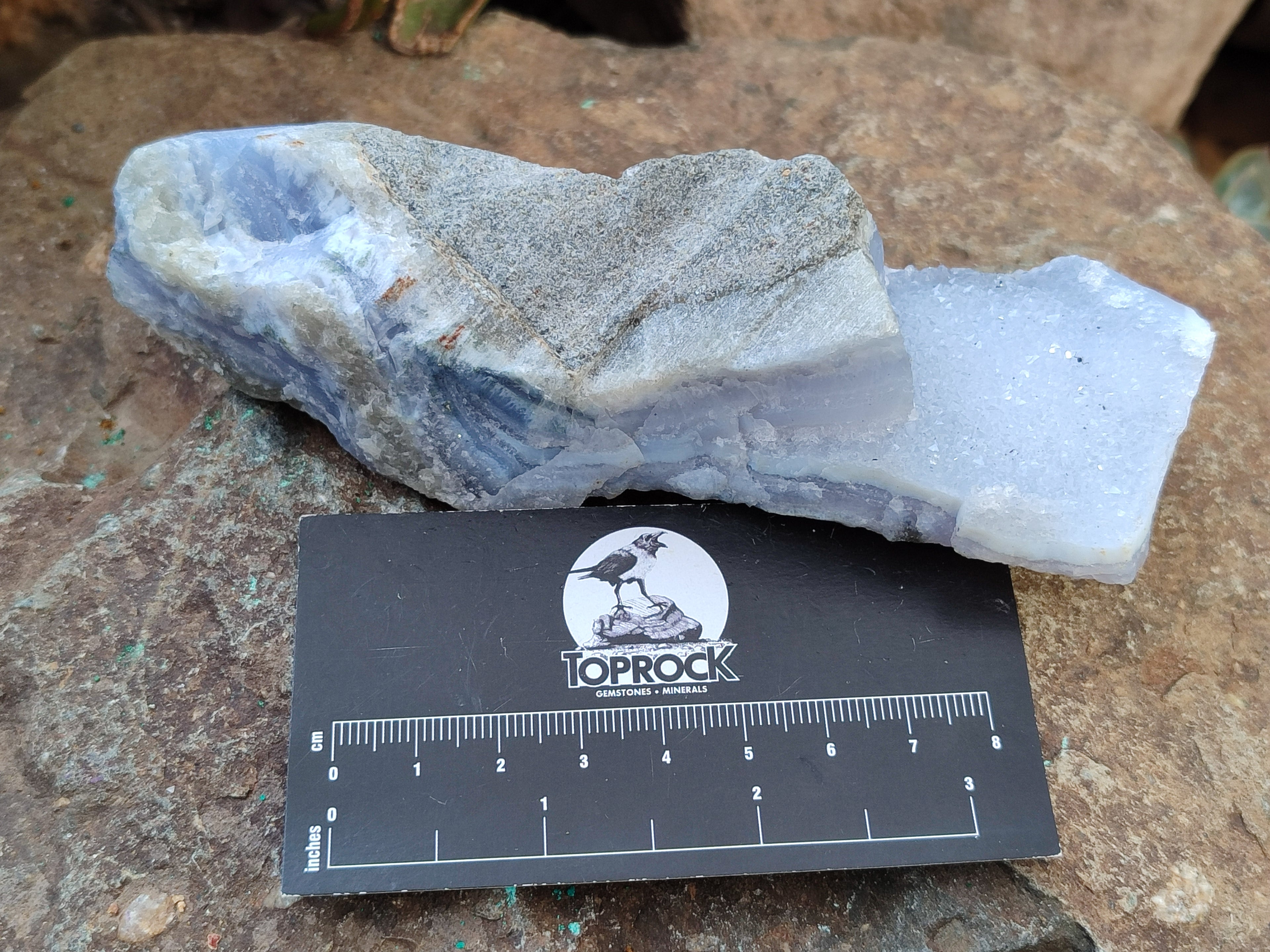 Natural Blue Lace Agate Geode Specimens x 6 From Malawi - Toprock Gemstones and Minerals 
