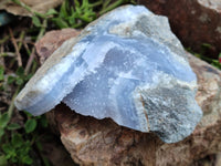 Natural Blue Lace Agate Geode Specimens x 6 From Malawi - Toprock Gemstones and Minerals 