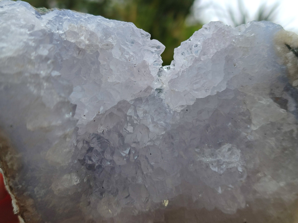 Natural Blue Lace Agate Geode Specimens x 6 From Malawi - Toprock Gemstones and Minerals 
