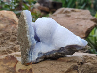 Natural Blue Lace Agate Geode Specimens x 6 From Malawi - Toprock Gemstones and Minerals 
