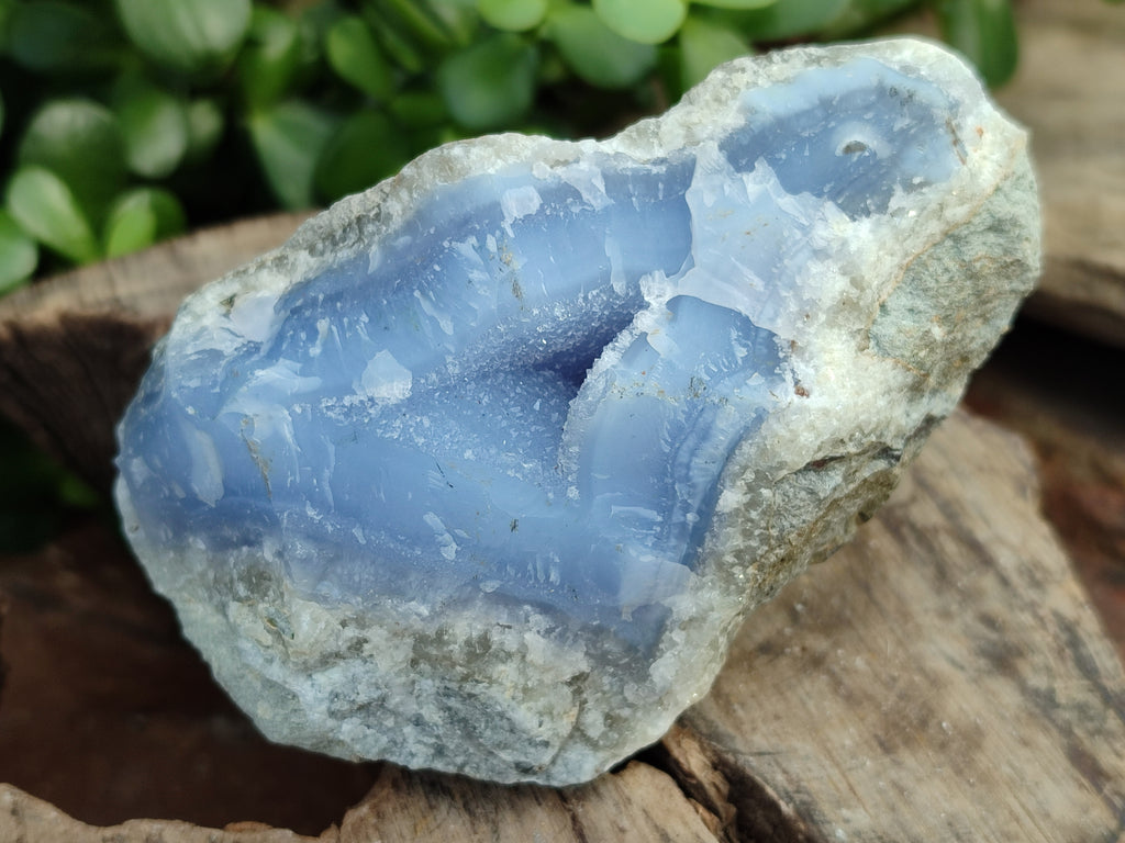 Natural Blue Lace Agate Geode Specimens x 6 From Malawi - Toprock Gemstones and Minerals 