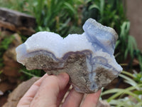 Natural Blue Lace Agate Geode Specimens x 6 From Malawi - Toprock Gemstones and Minerals 