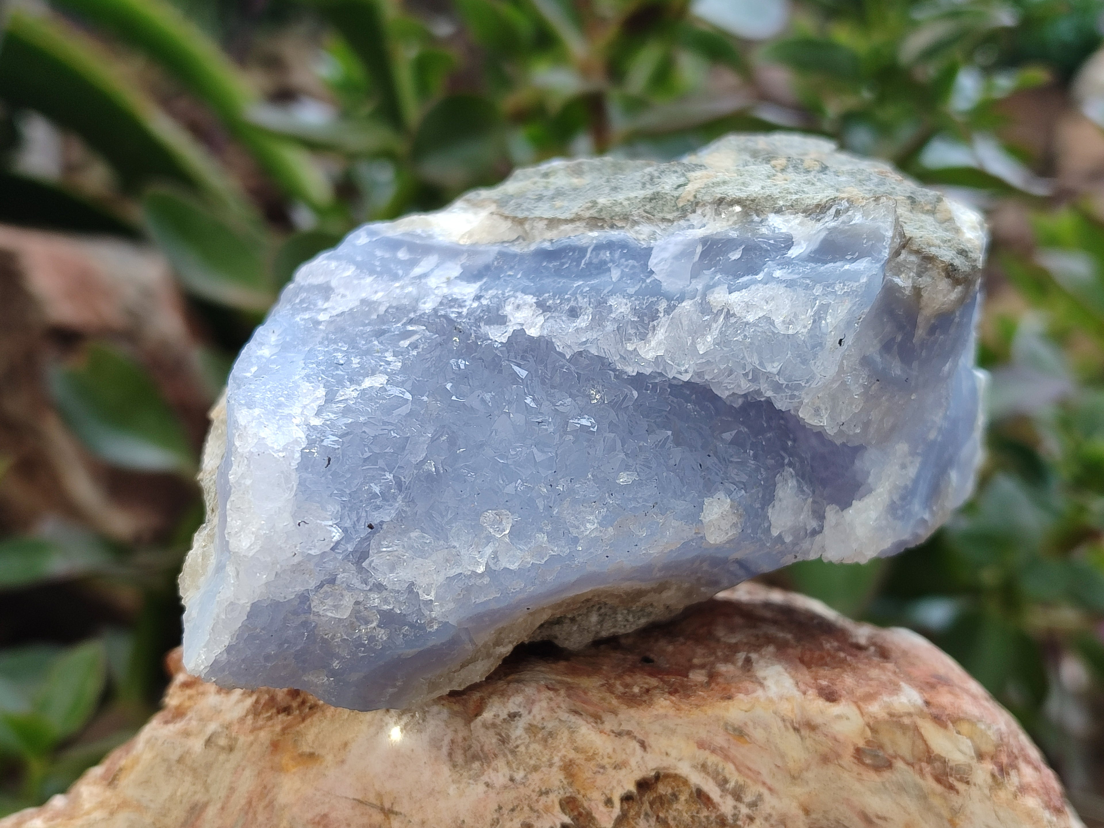 Natural Blue Lace Agate Geode Specimens x 6 From Malawi - Toprock Gemstones and Minerals 