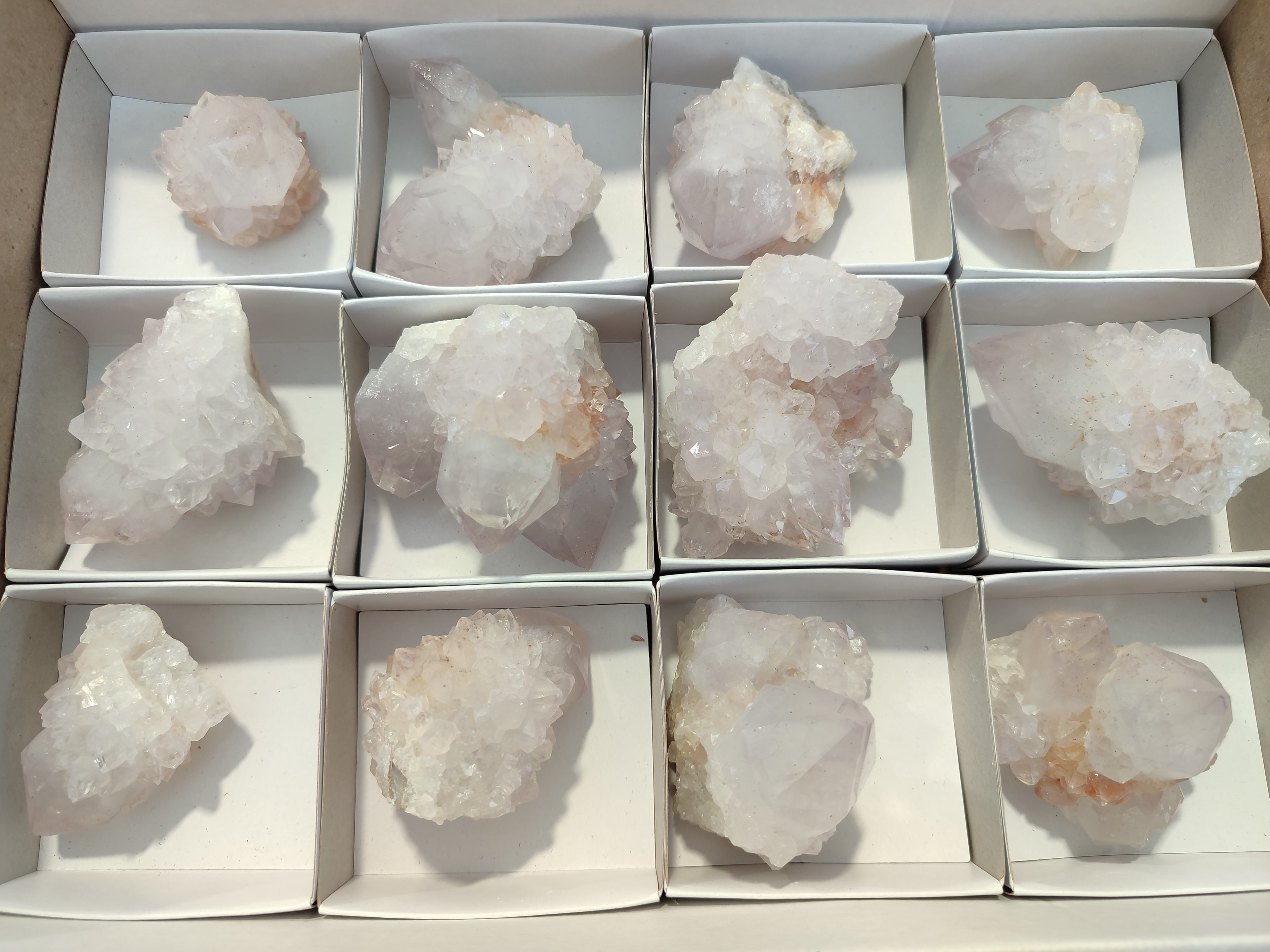 Natural Amethyst Cactus Spirit Quartz Clusters x 12 From Boekenhouthoek, South Africa - Toprock Gemstones and Minerals 