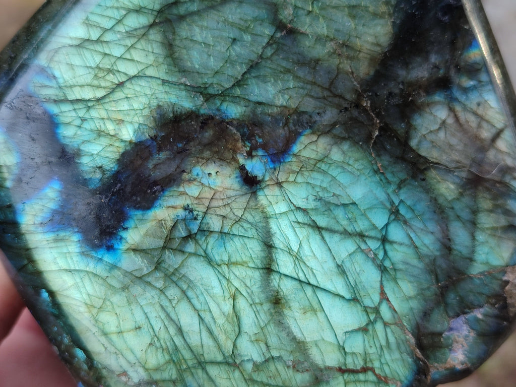 Polished Labradorite Standing Free Forms x 2 From Tulear, Madagascar - Toprock Gemstones and Minerals 