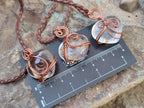 Polished Mixed Copper Wire Wrapped Pendants x 6 From Southern Africa - Toprock Gemstones and Minerals 