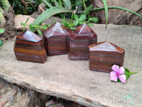 Polished Banded Tiger Iron Jasper Points x 4 From South Africa - Toprock Gemstones and Minerals 