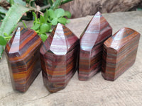 Polished Banded Tiger Iron Jasper Points x 4 From South Africa - Toprock Gemstones and Minerals 