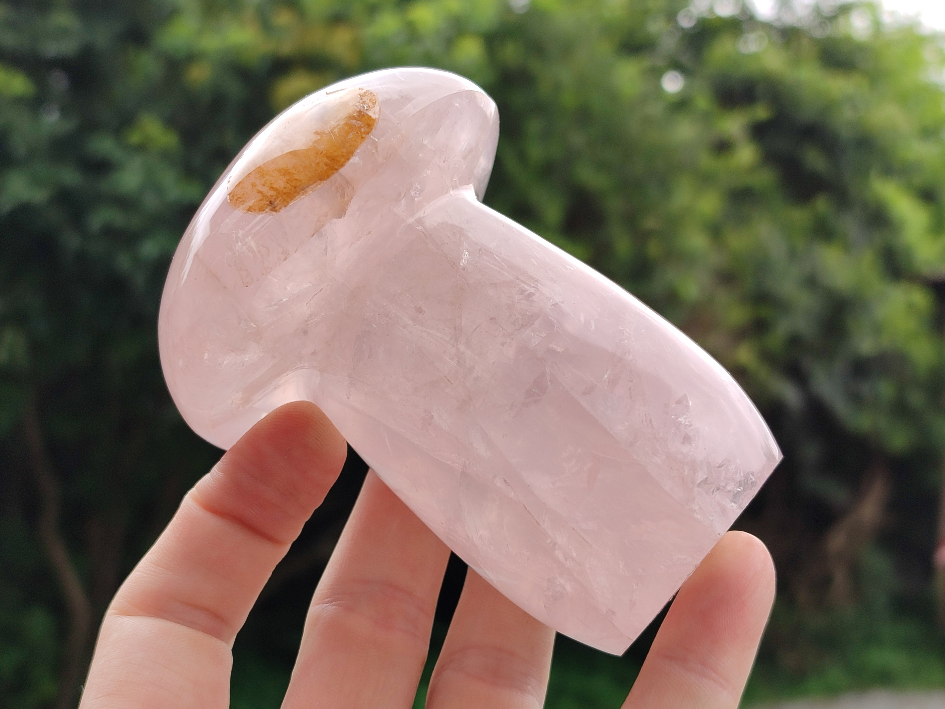 Polished Rose Quartz Mushrooms x 3 From Madagascar - Toprock Gemstones and Minerals 