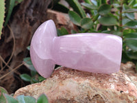 Polished Rose Quartz Mushrooms x 3 From Madagascar - Toprock Gemstones and Minerals 