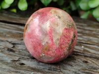 Polished Rhodonite Spheres x 2 From Zimbabwe - Toprock Gemstones and Minerals 