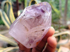 Polished Smokey Window Amethyst Quartz Crystals x 2 From Akansobe, Madagascar - Toprock Gemstones and Minerals 
