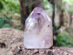 Polished Smokey Window Amethyst Quartz Crystals x 2 From Akansobe, Madagascar - Toprock Gemstones and Minerals 