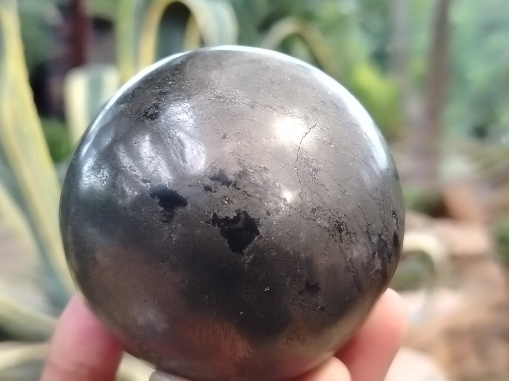 Polished Pharaoh Stone Black Basalt Spheres x 3 From Zimbabwe - Toprock Gemstones and Minerals 