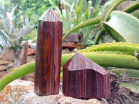 Polished Tiger Iron Jasper Points x 4 From South Africa - Toprock Gemstones and Minerals 