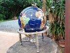 Hand Made Mixed Gemstone World Globe x 1 From China - Toprock Gemstones and Minerals 