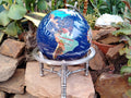 Hand Made Mixed Gemstone World Globe x 1 From China - Toprock Gemstones and Minerals 