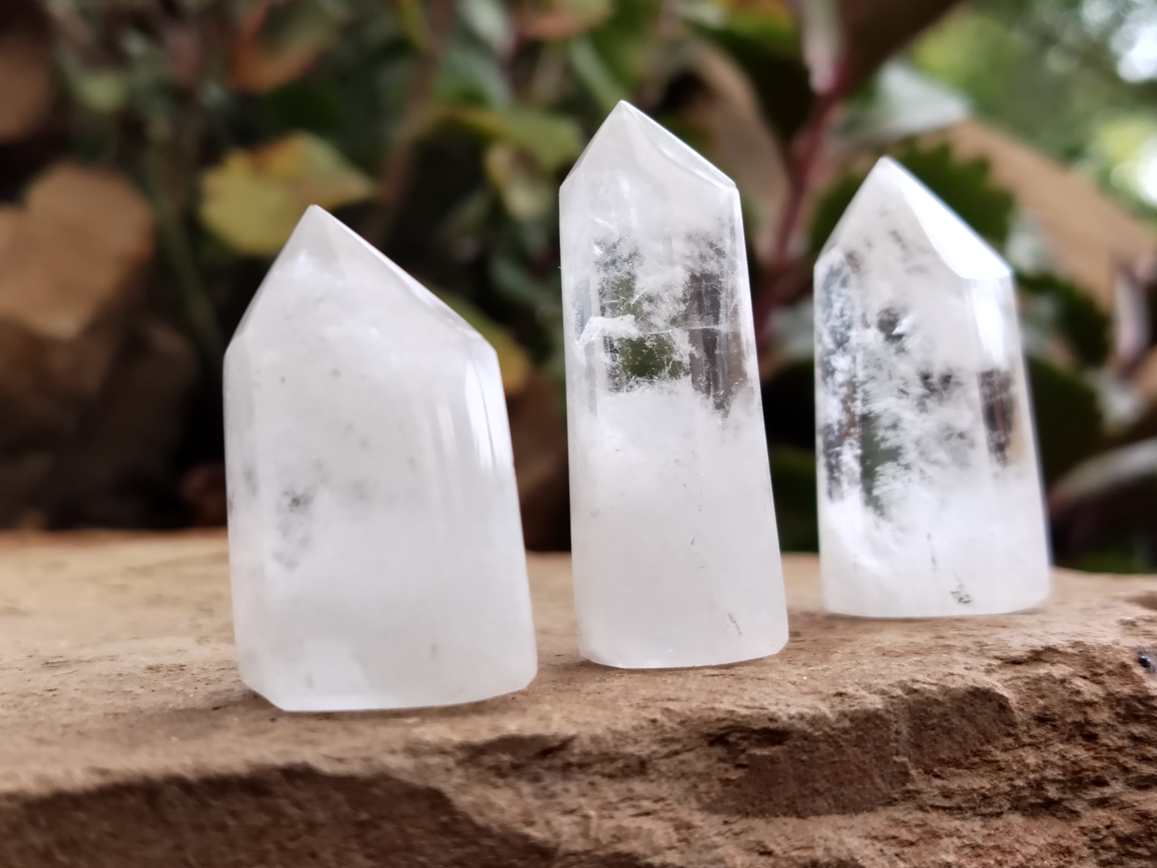 Polished Clear Quartz Phantom Crystals x 20 From Madagascar - Toprock Gemstones and Minerals 