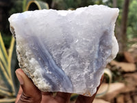 Natural Blue Lace Agate Geode Specimens x 6 From Malawi - Toprock Gemstones and Minerals 