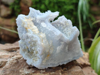 Natural Etched Blue Chalcedony Specimens x 6 From Nsanje, Malawi - Toprock Gemstones and Minerals 