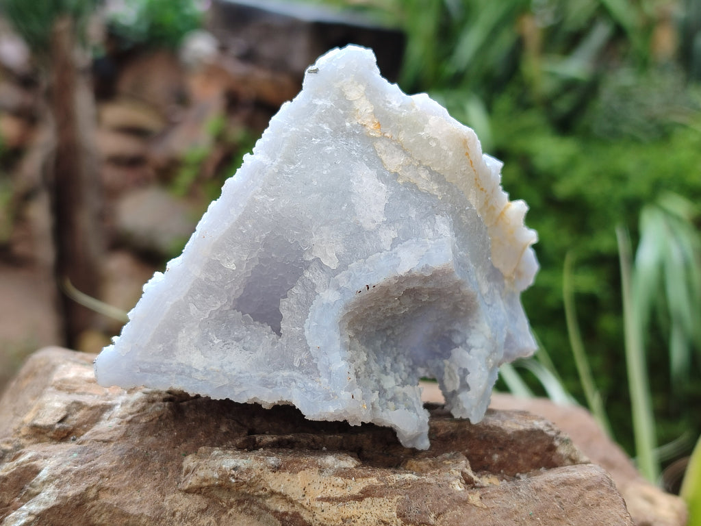 Natural Etched Blue Chalcedony Specimens x 6 From Nsanje, Malawi - Toprock Gemstones and Minerals 