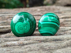 Hand Made Round Flower Banded Malachite Cabochons - Sold Per Item - From Congo - Toprock Gemstones and Minerals 