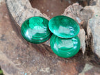 Hand Made Round Flower Banded Malachite Cabochons - Sold Per Item - From Congo - Toprock Gemstones and Minerals 