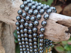 Polished Silver Hematite Ball Shaped Beaded Necklace - Sold Per Item - From China - Toprock Gemstones and Minerals 