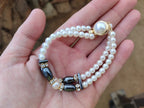 Polished Hematite and Freshwater Pearl Beaded Bracelet- Sold Per Item - From Southern Africa - Toprock Gemstones and Minerals 