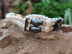Polished Hematite and Freshwater Pearl Beaded Bracelet- Sold Per Item - From Southern Africa - Toprock Gemstones and Minerals 